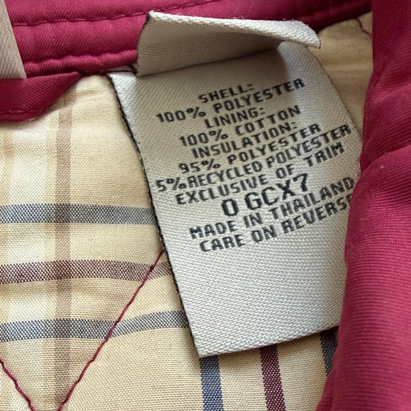 LL Bean Cranberry Quilted Jacket/Coat Extra Large Petite - Picture 9 of 14